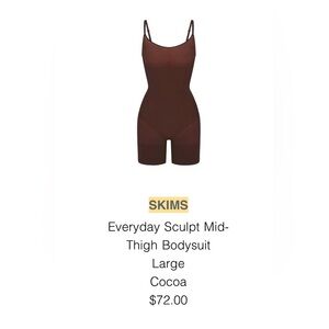 SKIMS Cocoa Everyday Sculpt Bodysuit